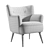 Elegant Petite Accent Armchair 3D model small image 3