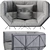 Modern Armchair FOXHOLE Design 3D model small image 7