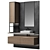 Modular Bathroom Cabinet Set 3D model small image 2