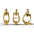 Abstract Golden Statuette Set 3D model small image 1