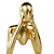 Abstract Golden Statuette Set 3D model small image 3