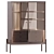 Rosewood Superquadra Display Cabinet 3D model small image 1