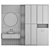 Modern Bathroom Set with Illumination 3D model small image 3