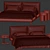 Meridiani Oliver Bed Model Set 3D model small image 5