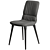 Curved Leather Coco Chair with Metal Frame 3D model small image 1