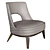 Regal Embroidered Accent Armchair 3D model small image 1