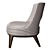 Regal Embroidered Accent Armchair 3D model small image 2