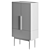 Artful Aizome Storage Cabinet 3D model small image 3