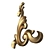 Ornate Plaster Molding Decor 012 3D model small image 4