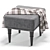 Shento Velvet Pouffe Ottoman Set 3D model small image 2