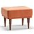 Shento Velvet Pouffe Ottoman Set 3D model small image 3