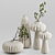 Elegant Lithos Vase Set 01 3D model small image 1