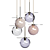  Handcrafted Underlay Glass Chandelier 3D model small image 1