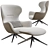 Modern Joker Lounge Chair Design 3D model small image 2