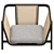 Natural Rattan Ash Wood Chair 3D model small image 3