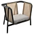 Natural Rattan Ash Wood Chair 3D model small image 5