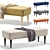 Elegant Shento Bench: 5 Versatile Colors 3D model small image 1