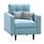 Modern Armchair Divan Design 3D model small image 5