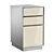 Sleek Steel 3 Drawer File 3D model small image 1