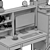 IKEA Office Workplace Set 3D model small image 7