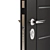 Bravo 5 Metal Entry Door 3D model small image 3