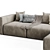 Sleek Contemporary Shangai Sofa Design 3D model small image 2