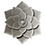 Gray Lotus Wall Decor Art 3D model small image 1