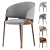 Contemporary VELIS Potocco Chair 3D model small image 3