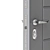 Bravo 17 Metal Entrance Door 3D model small image 2