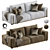 Stylish Gray Sofa Settee Solution 3D model small image 1