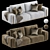 Stylish Gray Sofa Settee Solution 3D model small image 2