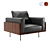 Brasilia Armchair: Elegant Seating Option 3D model small image 1