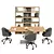 Modern Office Furniture Set, 3D Max 3D model small image 1