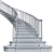 Elegant Neoclassical Staircase Design 3D model small image 5