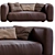 Modern Chic Two-Seater Sofa 3D model small image 4