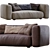 Modern Chic Two-Seater Sofa 3D model small image 5