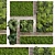 Wooden Frame Moss Vertical Wall Garden 3D model small image 2