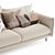 Stylish Ribbon 3-Seater Couch 3D model small image 4