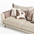 Stylish Ribbon 3-Seater Couch 3D model small image 5