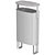 Modern Aluminum Trash Bin ZIEGLER 3D model small image 3