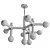 Modern Network Chandelier, 80cm 3D model small image 3