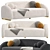 Elegant CURVAO Sofa in Millimeters 3D model small image 1