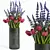 Vibrant Tulip Flower Bouquet Set 3D model small image 1