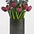 Vibrant Tulip Flower Bouquet Set 3D model small image 3