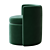 Luxurious Arcadia Stool Chic Velvet 3D model small image 3