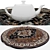 Round Rug Set with 6 variations 3D model small image 4