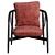 Modern Crosshatch Chair: Sleek Design 3D model small image 2