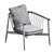 Modern Crosshatch Chair: Sleek Design 3D model small image 6