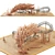 Rustic Wooden Kids Playground 3D model small image 1