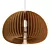 Rustic Wooden Pumpkin Pendant Lamp 3D model small image 1